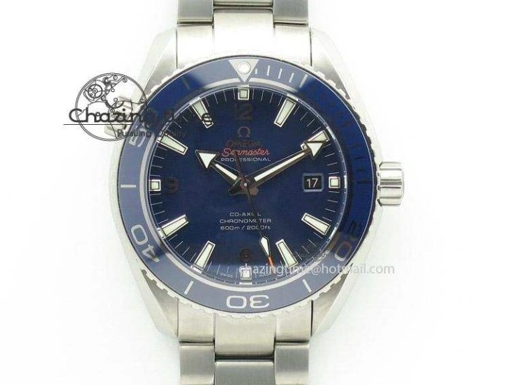 0508 Planet Ocean Pro 45mm OMF 1:1 Best Edition Orange Marker On SS Bracelet A8500 (Black Balance Wheel) Durable 8141